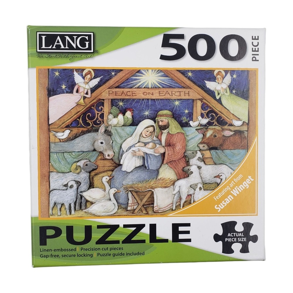 Nativity Jigsaw Puzzle 500 Pc 24" x 18" "Good Will to All" by Susan Winget Lange